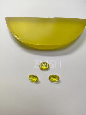 Saphir artificiel doré pierre précieuse brute à l'échelle de dureté de Mohs de 9 cristaux pour bijoux