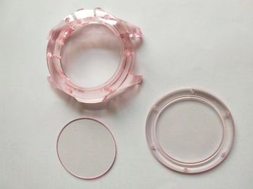 Résistance extérieure polie rose d'éraflure d'usage de boîtier de montre de cristal de saphir