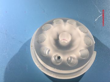 Forme adaptée aux besoins du client par trou liquide en verre transparent de filet de vis de valve de saphir