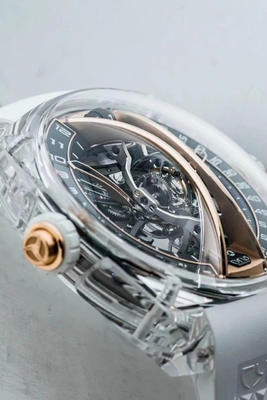 Axe C de pièces de lunette de boîtier de montre en cristal de saphir en verre optique personnalisé