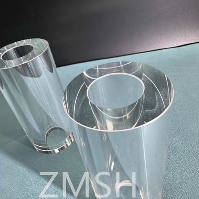 Tuyaux de saphir OD50mm ID25.4mm Longueur 100mm AL2O3 C-Axis Métode KY Mohs 9.0 personnalisation