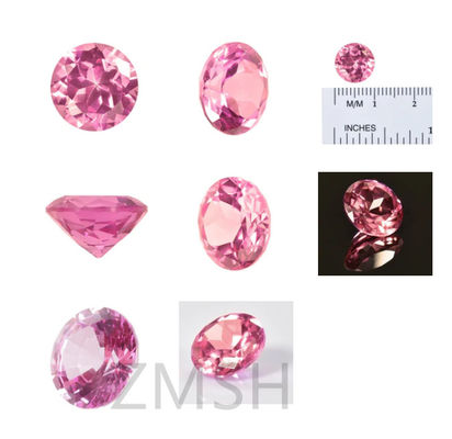 Saphir rose pierre précieuse synthétique Sakura matière première rose pour la fabrication de bijoux Dureté Mohs de 9