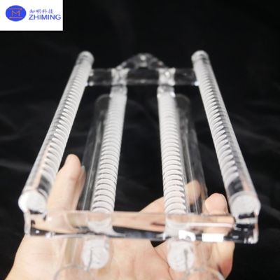 Barque à gaufres de quartz de haute pureté et résistante aux températures élevées personnalisable