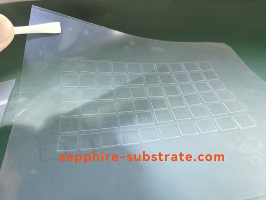 le côté de double de 10*10*0.1mmt 100um a poli Sapphire Substrate menée 2 pouces