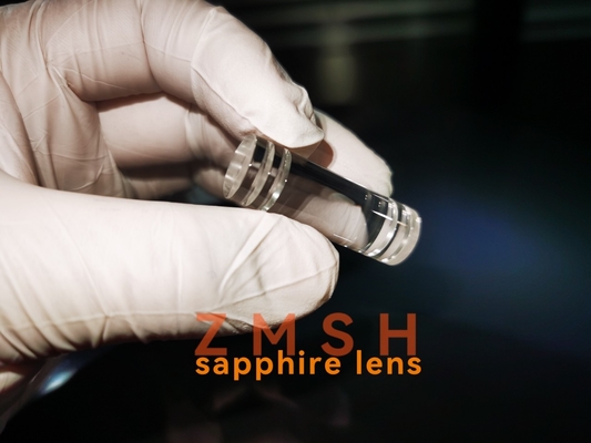 Cannelure monocristalline d'Al2O3 Sapphire Crylinder Rod Lens With