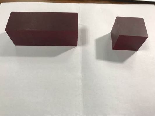 Bon prix Bloc de saphir dopé au chrome Cr3+ (Cr Al2O3) laser rouge 36x36x60mm, taille personnalisée en ligne