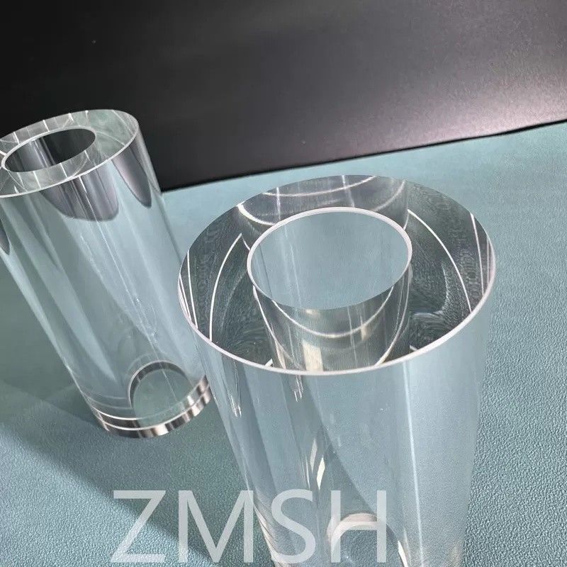 Tuyaux de saphir OD50mm ID25.4mm Longueur 100mm AL2O3 C-Axis Métode KY Mohs 9.0 personnalisation