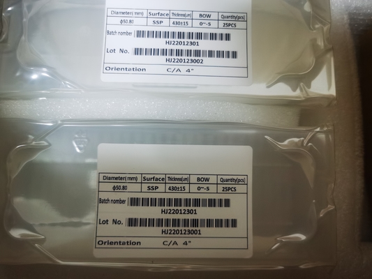 Bon prix C Plan à plan 4° 2 pouces 4 pouces Wafer de saphir DSP SSP Substrate de saphir en ligne