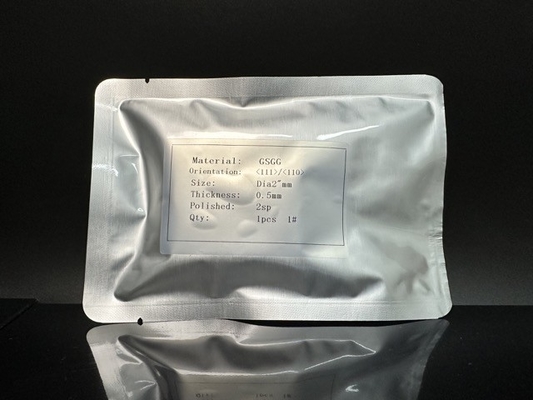 Bon prix 2 pouces GSGG Gd3 (Sc2Ga3) O12 Crystal Substrate Material SGGG CaMgZr GGG TGG en ligne