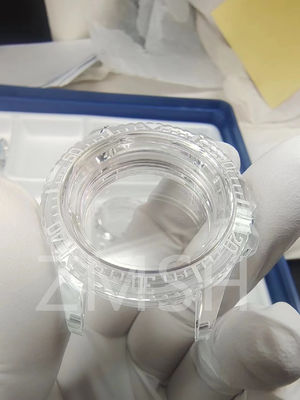 Transparent / Bleu / Vert Ronde Carré Ovale Saphir Casse de montre Durabilité Résistance à l' eau Résistance aux chocs