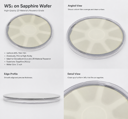Bon prix WS₂ sur film de disulfure de tungstène semi-conducteur 2D Sapphire Wafer sur substrat saphir en ligne
