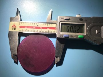 Bon prix gaufrette en cristal rouge de rubis de substrat du Cr Al2O3 du cristal de saphir du laser 50X2.5mmt Cr3+Doped en ligne