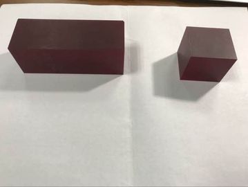 Bon prix taille adaptée aux besoins du client par bloc rouge du Cr Al2O3 du cristal de saphir du laser 36x36x60mmt Cr3+Doped en ligne